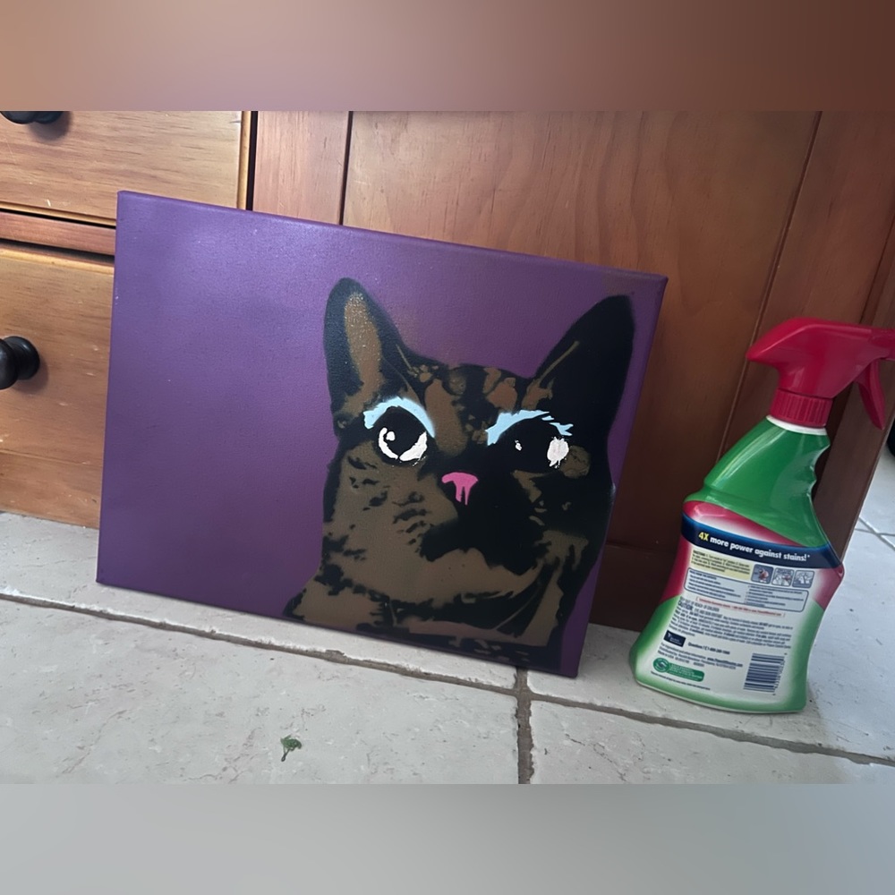 Cat with Makeup Pop art Painting - Picture 6 of 7